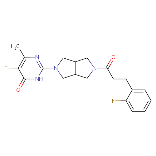 5-fluoro-2-{5-[3-(2-fluorophenyl)propanoyl]-octahydropyrrolo[3,4-c]pyrrol-2-yl}-6-methyl-3,4-dihydropyrimidin-4-one