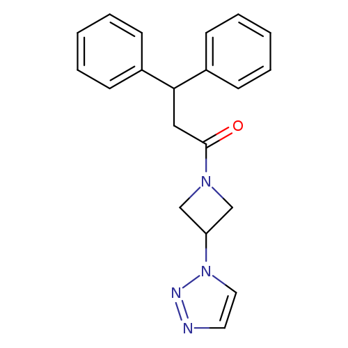 3,3-diphenyl-1-[3-(1H-1,2,3-triazol-1-yl)azetidin-1-yl]propan-1-one