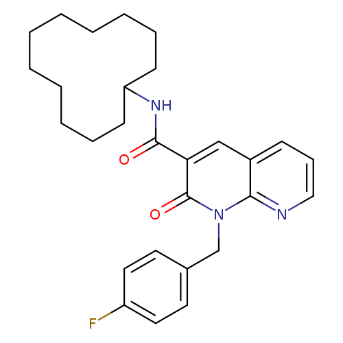 N-cyclododecyl-1-[(4-fluorophenyl)methyl]-2-oxo-1,2-dihydro-1,8-naphthyridine-3-carboxamide
