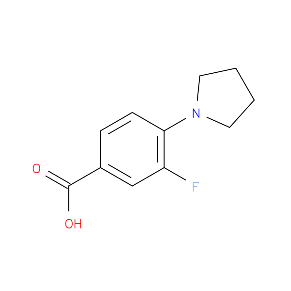 3-Fluoro-4-pyrrolidinobenzoic Acid
