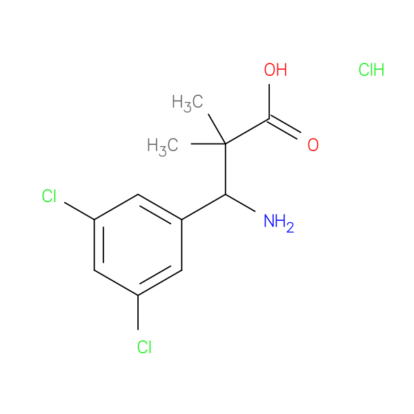 3-amino-3-(3,5-dichlorophenyl)-2,2-dimethylpropanoic acid hydrochloride