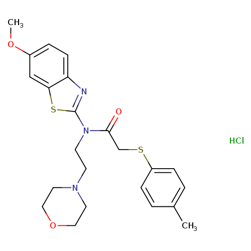 N-(6-methoxy-1,3-benzothiazol-2-yl)-2-[(4-methylphenyl)sulfanyl]-N-[2-(morpholin-4-yl)ethyl]acetamide hydrochloride