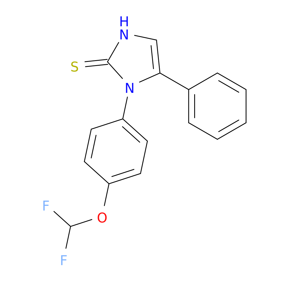 1-[4-(difluoromethoxy)phenyl]-5-phenyl-2,3-dihydro-1H-imidazole-2-thione