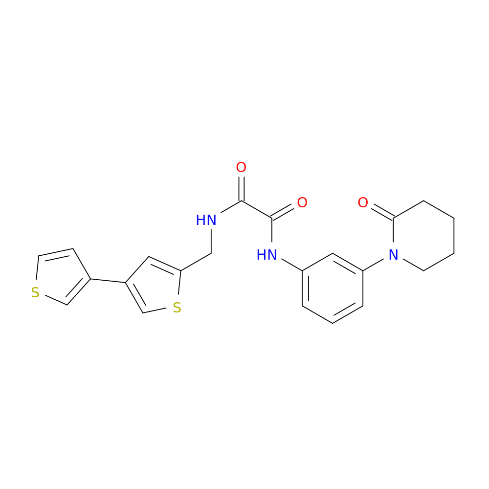 N-({[3,3'-bithiophene]-5-yl}methyl)-N'-[3-(2-oxopiperidin-1-yl)phenyl]ethanediamide