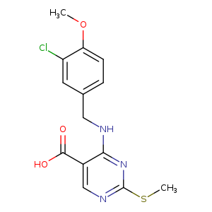 4-((3-Chloro-4-methoxybenzyl)amino)-2-(methylthio)pyrimidine-5-carboxylic acid