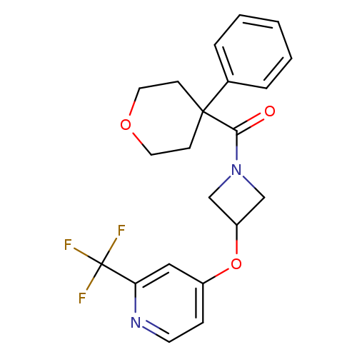 4-{[1-(4-phenyloxane-4-carbonyl)azetidin-3-yl]oxy}-2-(trifluoromethyl)pyridine