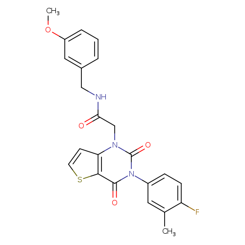 2-[3-(4-fluoro-3-methylphenyl)-2,4-dioxo-1H,2H,3H,4H-thieno[3,2-d]pyrimidin-1-yl]-N-[(3-methoxyphenyl)methyl]acetamide