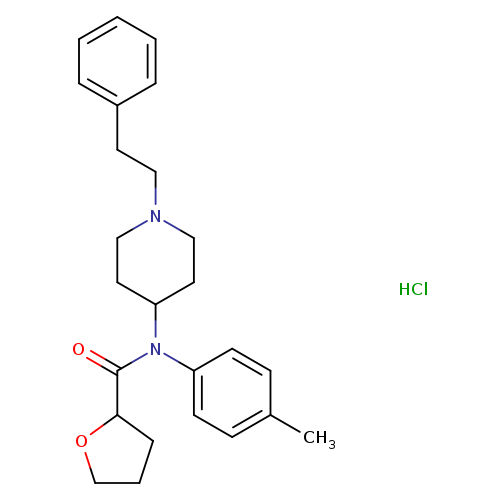 N-(1-phenethylpiperidin-4-yl)-N-(p-tolyl)tetrahydrofuran-2-carboxamide,monohydrochloride