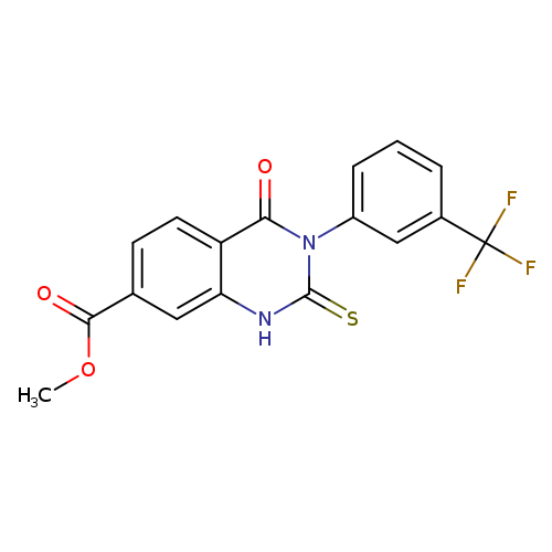 methyl 4-oxo-2-sulfanylidene-3-[3-(trifluoromethyl)phenyl]-1,2,3,4-tetrahydroquinazoline-7-carboxylate