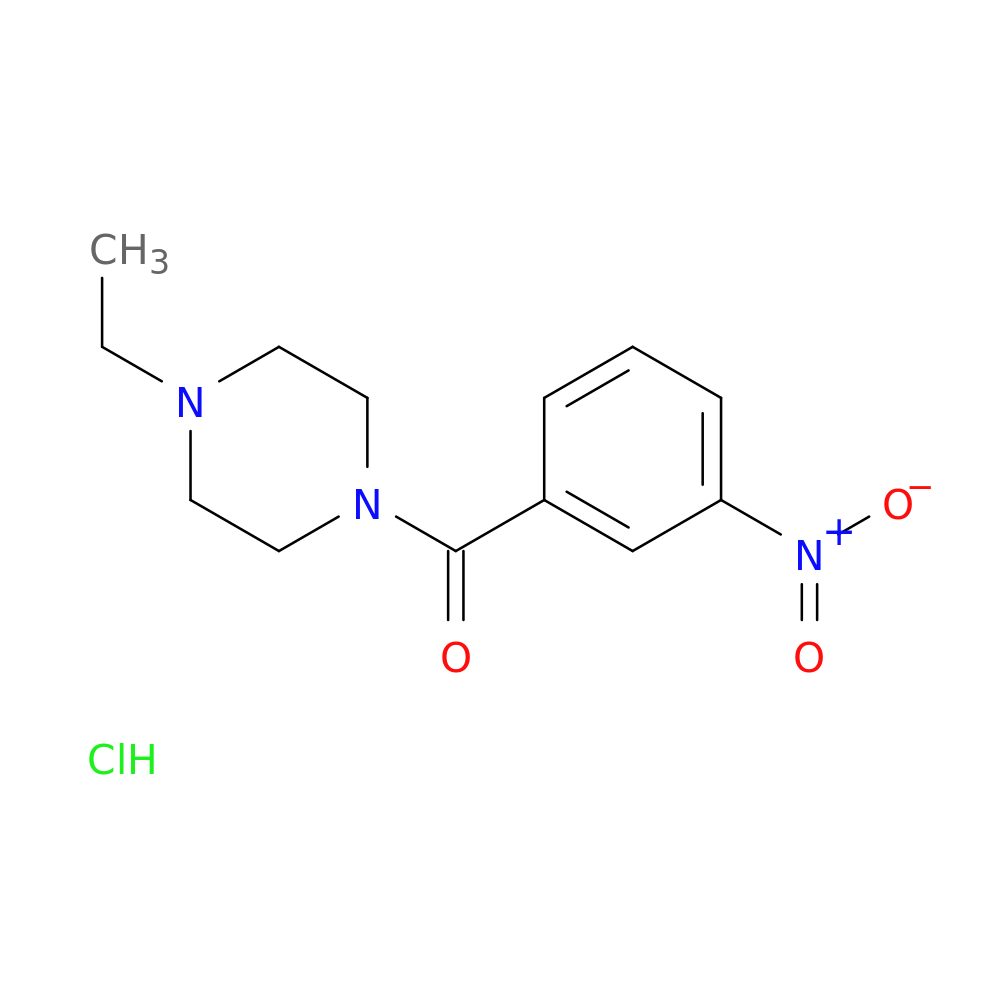 1-ethyl-4-(3-nitrobenzoyl)piperazine hydrochloride