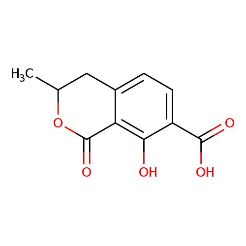1-Oxo-3-methyl-8-hydroxy-3,4-dihydro-1H-2-benzopyran-7-carboxylic acid