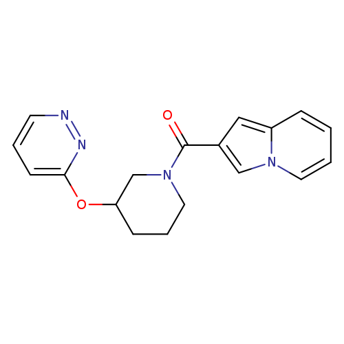2-[3-(pyridazin-3-yloxy)piperidine-1-carbonyl]indolizine