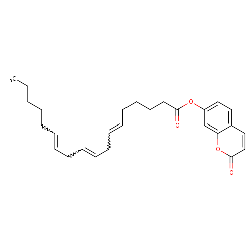 6,9,12-Octadecatrienoic acid, 2-oxo-2H-1-benzopyran-7-yl ester, (Z,Z,Z)- (9CI)