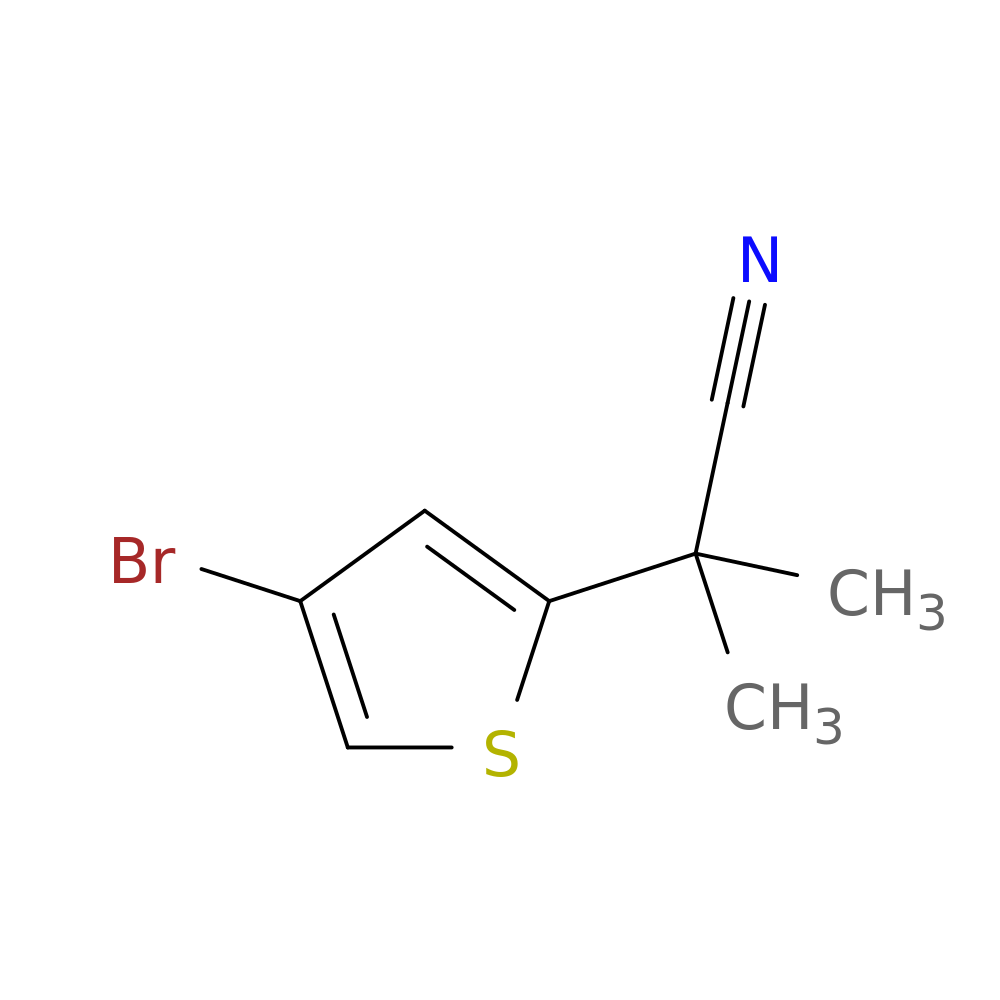 2-(4-bromothiophen-2-yl)-2-methylpropanenitrile