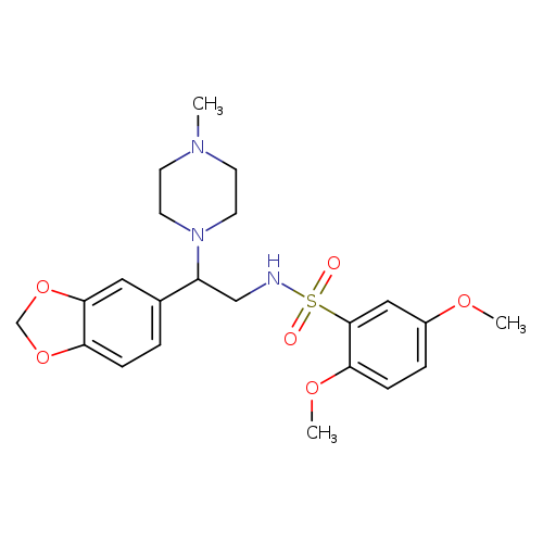 N-[2-(2H-1,3-benzodioxol-5-yl)-2-(4-methylpiperazin-1-yl)ethyl]-2,5-dimethoxybenzene-1-sulfonamide