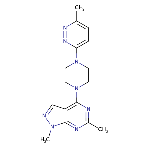 3-(4-{1,6-dimethyl-1H-pyrazolo[3,4-d]pyrimidin-4-yl}piperazin-1-yl)-6-methylpyridazine