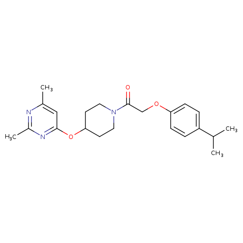 1-{4-[(2,6-dimethylpyrimidin-4-yl)oxy]piperidin-1-yl}-2-[4-(propan-2-yl)phenoxy]ethan-1-one
