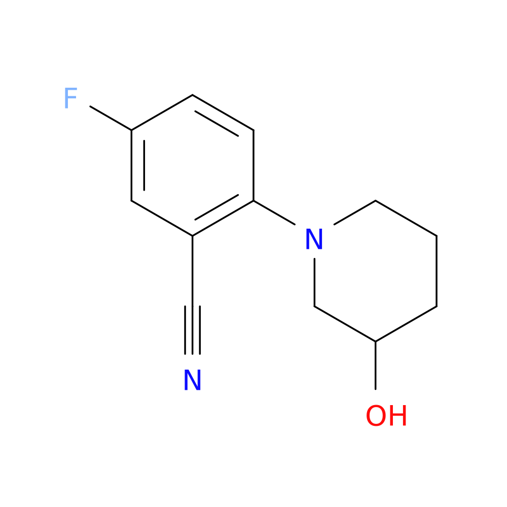 5-fluoro-2-(3-hydroxypiperidin-1-yl)benzonitrile