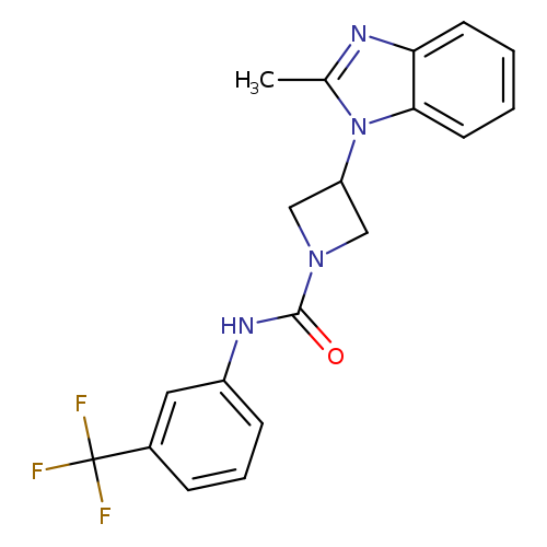 3-(2-methyl-1H-1,3-benzodiazol-1-yl)-N-[3-(trifluoromethyl)phenyl]azetidine-1-carboxamide