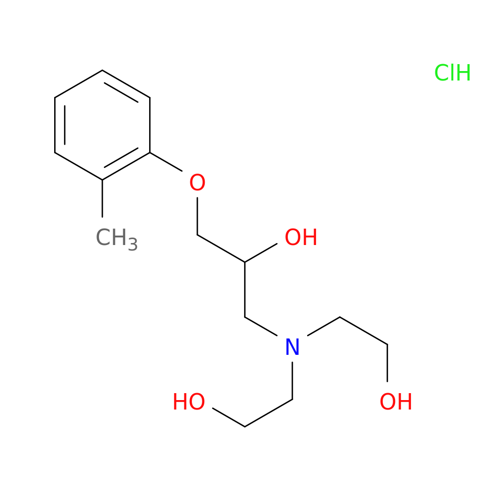 1-[bis(2-hydroxyethyl)amino]-3-(2-methylphenoxy)propan-2-ol hydrochloride