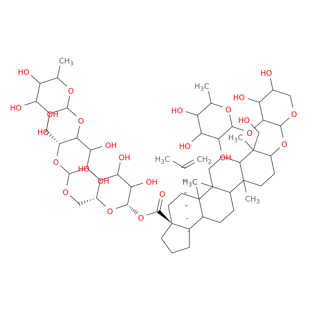 3-O-[α-L-rhamnopyranosyl-(1→2)-α-L-arabinopyranosyl]-28-O-[α-L-rhamnopyranosyl-(1→4)-β-D-glucopyranosyl-(1→6)-β-D-glucopyranosyl]-3β,23-dihydroxylup-20(29)-en-28-oic acid