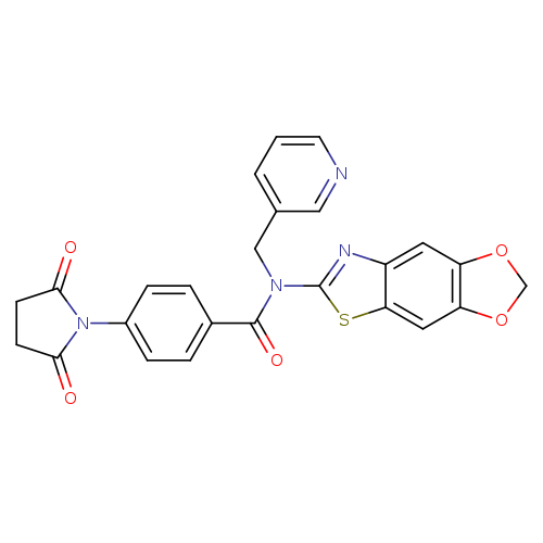 N-{4,6-dioxa-10-thia-12-azatricyclo[7.3.0.0^{3,7}]dodeca-1(9),2,7,11-tetraen-11-yl}-4-(2,5-dioxopyrrolidin-1-yl)-N-[(pyridin-3-yl)methyl]benzamide