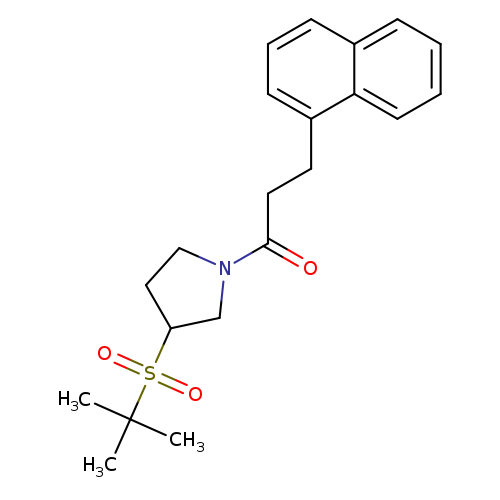 1-[3-(2-methylpropane-2-sulfonyl)pyrrolidin-1-yl]-3-(naphthalen-1-yl)propan-1-one