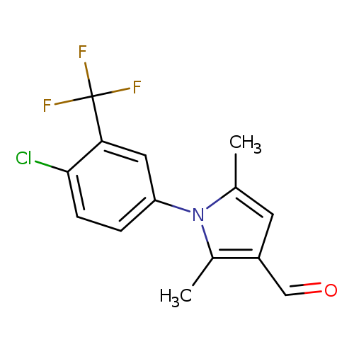 1-[4-chloro-3-(trifluoromethyl)phenyl]-2,5-dimethyl-1H-pyrrole-3-carbaldehyde