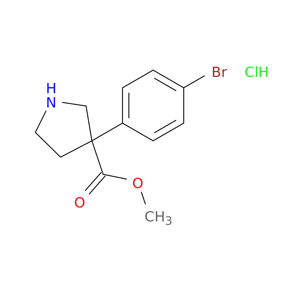 methyl 3-(4-bromophenyl)pyrrolidine-3-carboxylate hydrochloride