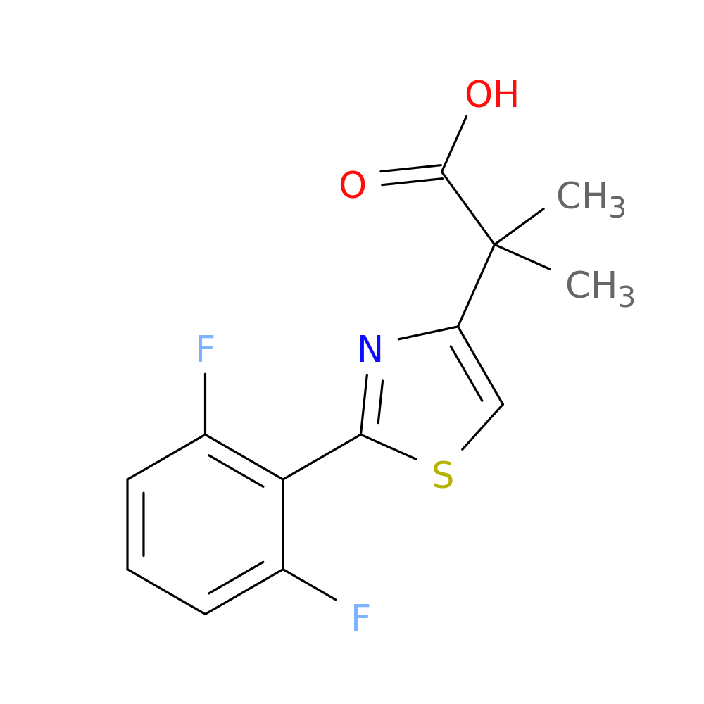 2-[2-(2,6-difluorophenyl)-1,3-thiazol-4-yl]-2-methylpropanoic acid