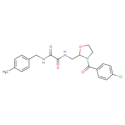 N-{[3-(4-chlorobenzoyl)-1,3-oxazolidin-2-yl]methyl}-N'-[(4-methylphenyl)methyl]ethanediamide