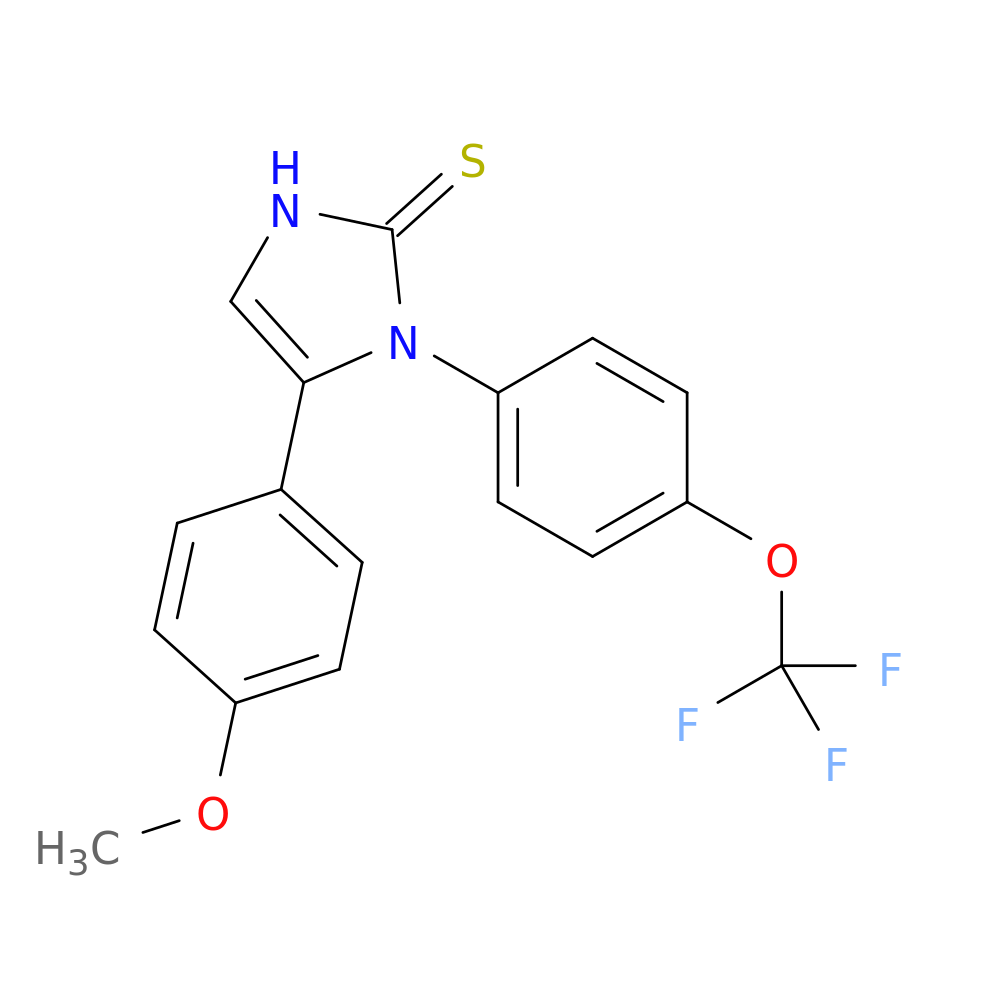 5-(4-methoxyphenyl)-1-[4-(trifluoromethoxy)phenyl]-2,3-dihydro-1H-imidazole-2-thione