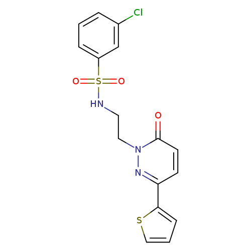 3-chloro-N-{2-[6-oxo-3-(thiophen-2-yl)-1,6-dihydropyridazin-1-yl]ethyl}benzene-1-sulfonamide