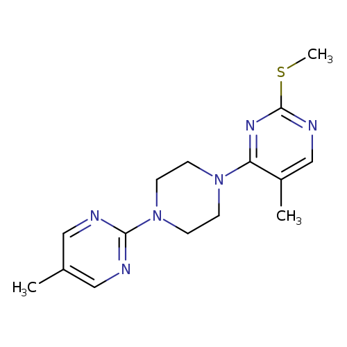 5-methyl-4-[4-(5-methylpyrimidin-2-yl)piperazin-1-yl]-2-(methylsulfanyl)pyrimidine