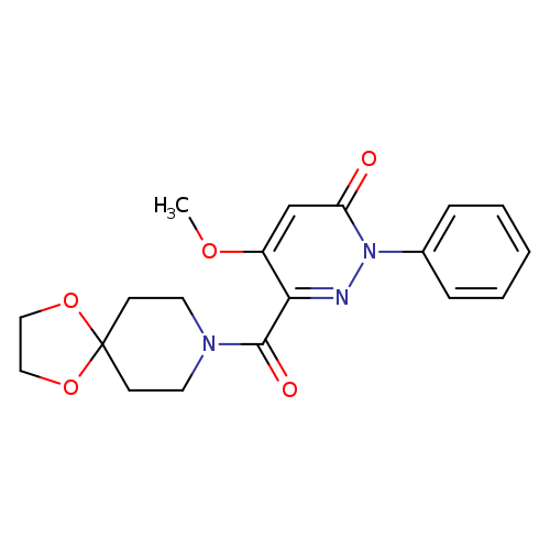 6-{1,4-dioxa-8-azaspiro[4.5]decane-8-carbonyl}-5-methoxy-2-phenyl-2,3-dihydropyridazin-3-one