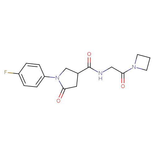 N-[2-(azetidin-1-yl)-2-oxoethyl]-1-(4-fluorophenyl)-5-oxopyrrolidine-3-carboxamide