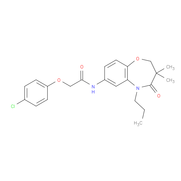 2-(4-chlorophenoxy)-N-(3,3-dimethyl-4-oxo-5-propyl-2,3,4,5-tetrahydro-1,5-benzoxazepin-7-yl)acetamide