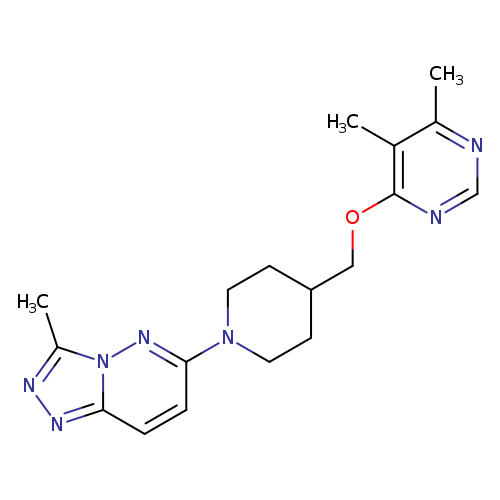 4,5-dimethyl-6-[(1-{3-methyl-[1,2,4]triazolo[4,3-b]pyridazin-6-yl}piperidin-4-yl)methoxy]pyrimidine