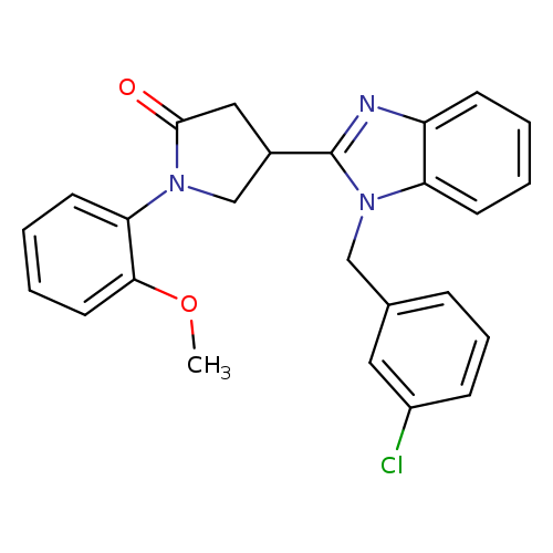 4-{1-[(3-chlorophenyl)methyl]-1H-1,3-benzodiazol-2-yl}-1-(2-methoxyphenyl)pyrrolidin-2-one