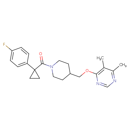4-({1-[1-(4-fluorophenyl)cyclopropanecarbonyl]piperidin-4-yl}methoxy)-5,6-dimethylpyrimidine