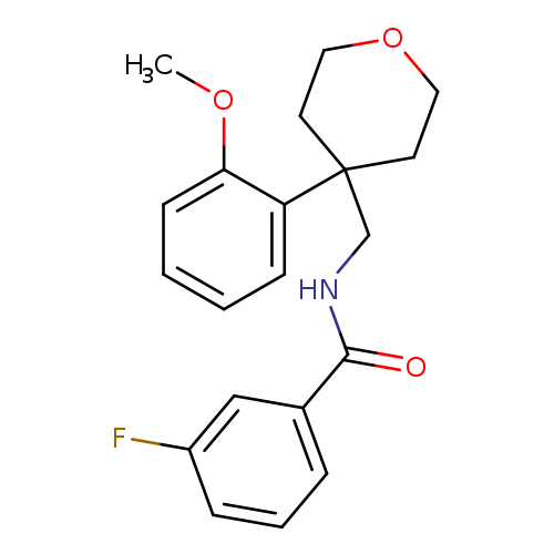 3-fluoro-N-{[4-(2-methoxyphenyl)oxan-4-yl]methyl}benzamide