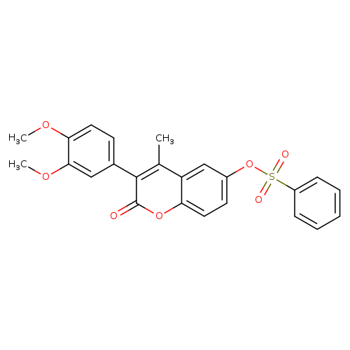 3-(3,4-dimethoxyphenyl)-4-methyl-2-oxo-2H-chromen-6-yl benzenesulfonate