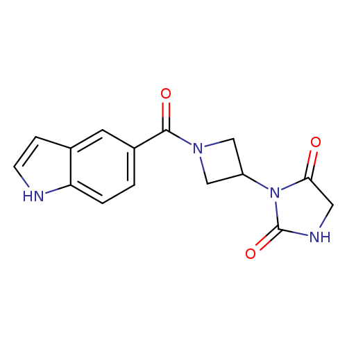 3-[1-(1H-indole-5-carbonyl)azetidin-3-yl]imidazolidine-2,4-dione