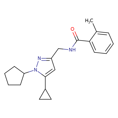 N-[(1-cyclopentyl-5-cyclopropyl-1H-pyrazol-3-yl)methyl]-2-methylbenzamide