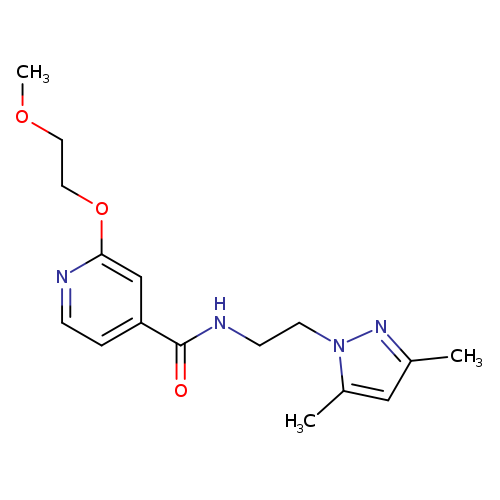 N-[2-(3,5-dimethyl-1H-pyrazol-1-yl)ethyl]-2-(2-methoxyethoxy)pyridine-4-carboxamide