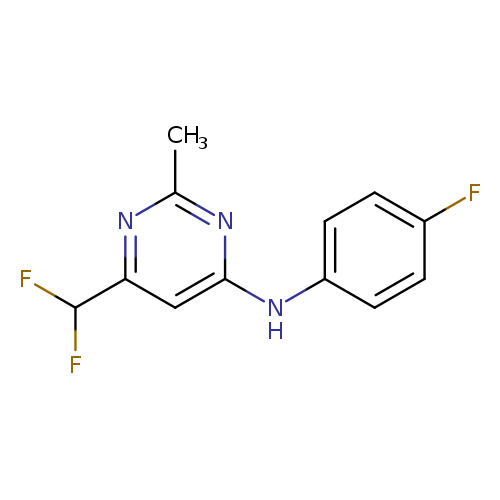 6-(difluoromethyl)-N-(4-fluorophenyl)-2-methylpyrimidin-4-amine