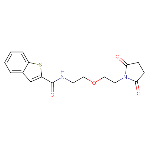 N-{2-[2-(2,5-dioxopyrrolidin-1-yl)ethoxy]ethyl}-1-benzothiophene-2-carboxamide