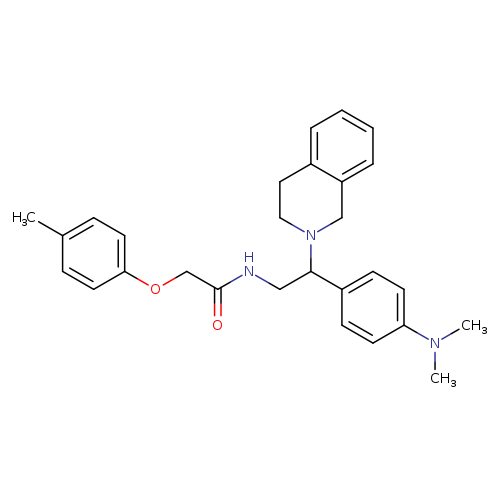 N-{2-[4-(dimethylamino)phenyl]-2-(1,2,3,4-tetrahydroisoquinolin-2-yl)ethyl}-2-(4-methylphenoxy)acetamide