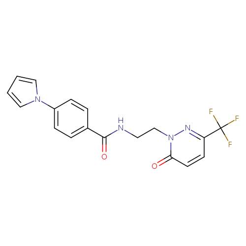 N-{2-[6-oxo-3-(trifluoromethyl)-1,6-dihydropyridazin-1-yl]ethyl}-4-(1H-pyrrol-1-yl)benzamide