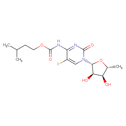 Isopentyl (1-((2R,3R,4S,5R)-3,4-dihydroxy-5-methyltetrahydrofuran-2-yl)-5-fluoro-2-oxo-1,2-dihydropyrimidin-4-yl)carbamate